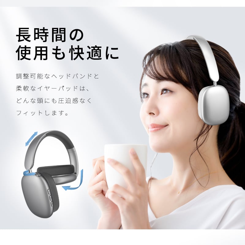 ワイヤレスヘッドホン 2025年 バージョンアップグレード ANC