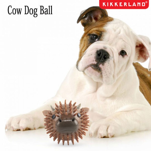 Cow Dog Ball カウ ドッグ ボール ペット用品 犬 おもちゃ KIKKERLAND キッカーランド DETAIL