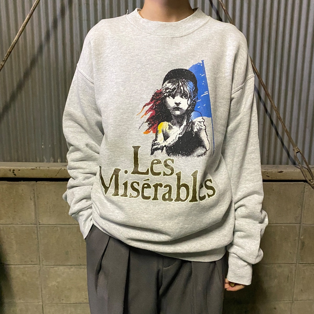 90年代 Les Miserables レ・ミゼラブル プリントスウェットシャツ 