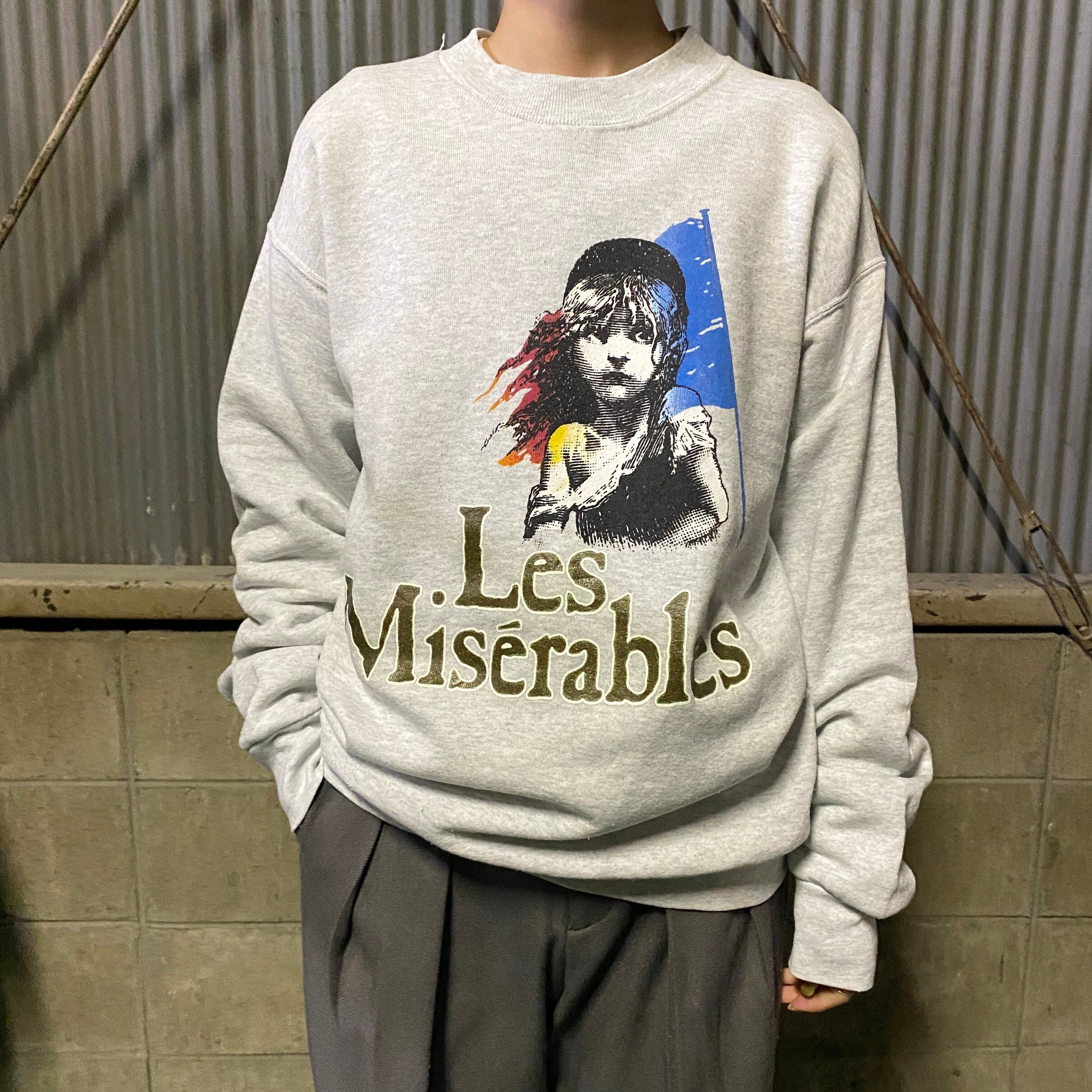 90年代 Les Miserables レ・ミゼラブル プリントスウェットシャツ 