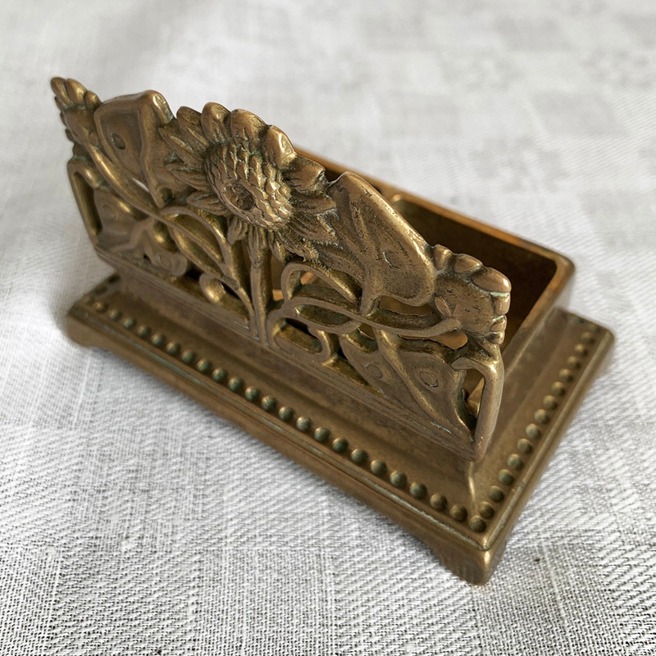 真鍮製切手入れ アールヌーボー　小物入れ　アクセサリー入れにも* 12otbo11