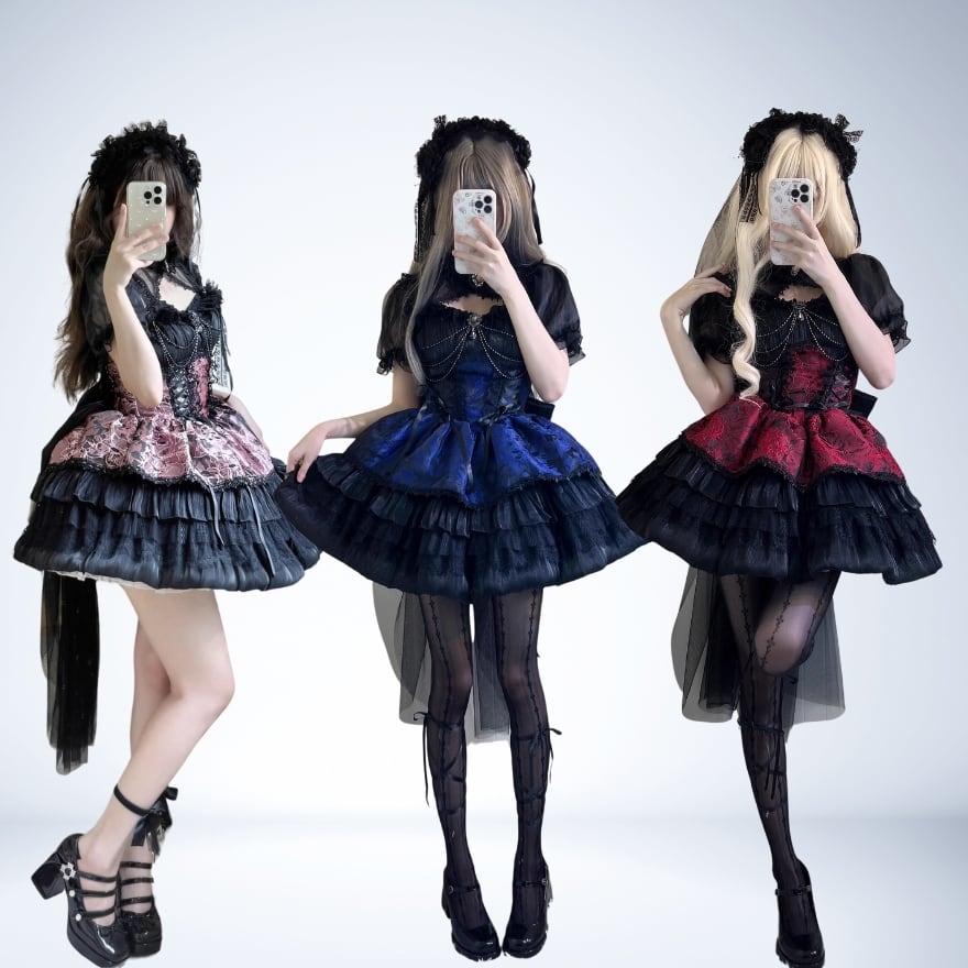 サブカル 服 地雷系 通販 ゴスロリ ジャンパースカート ダークゴシック