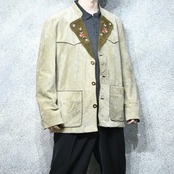 tyrolean leather tailored jacket