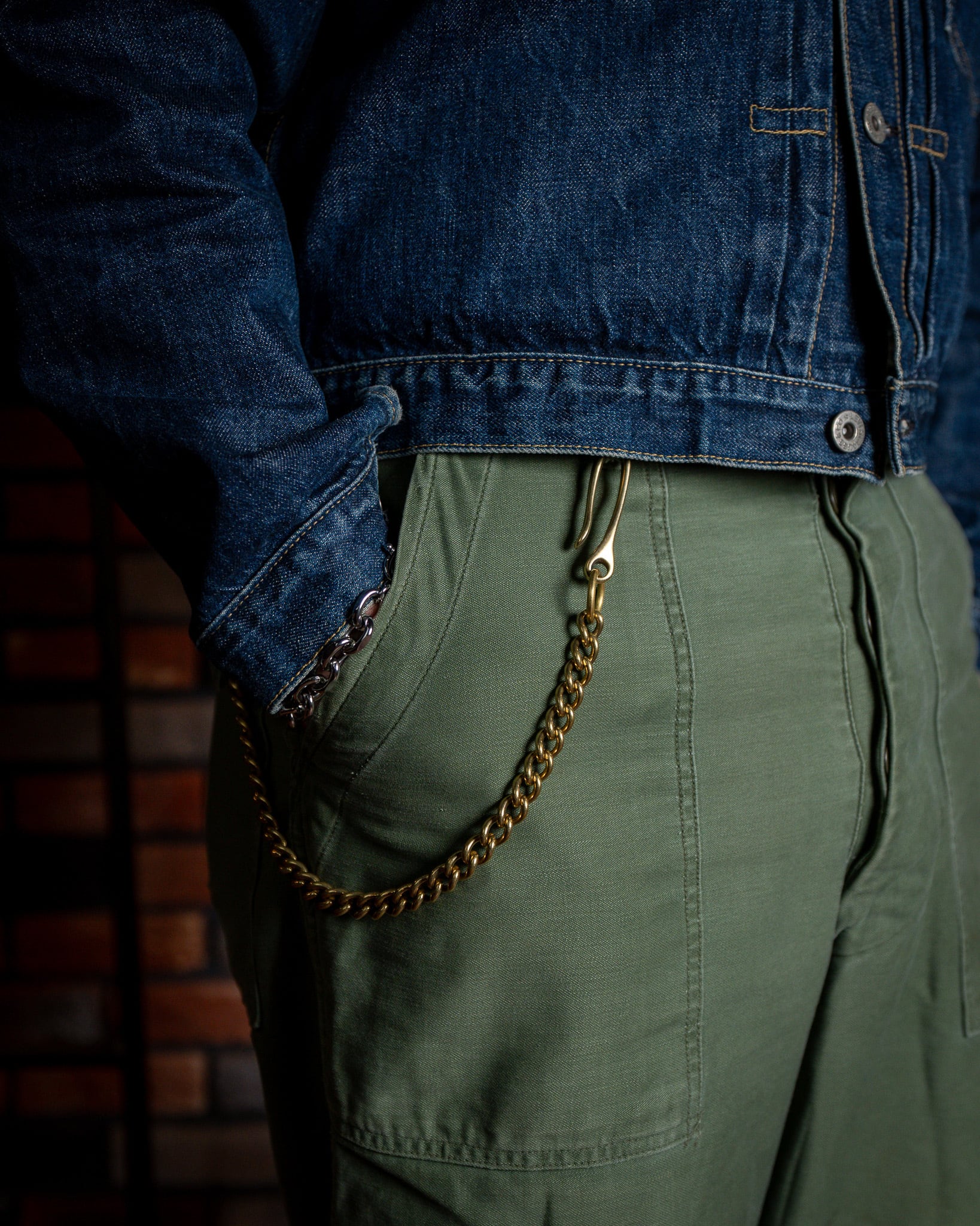 Additive and Line】Wallet Chain Brass Curb Chain WCH-008 新品