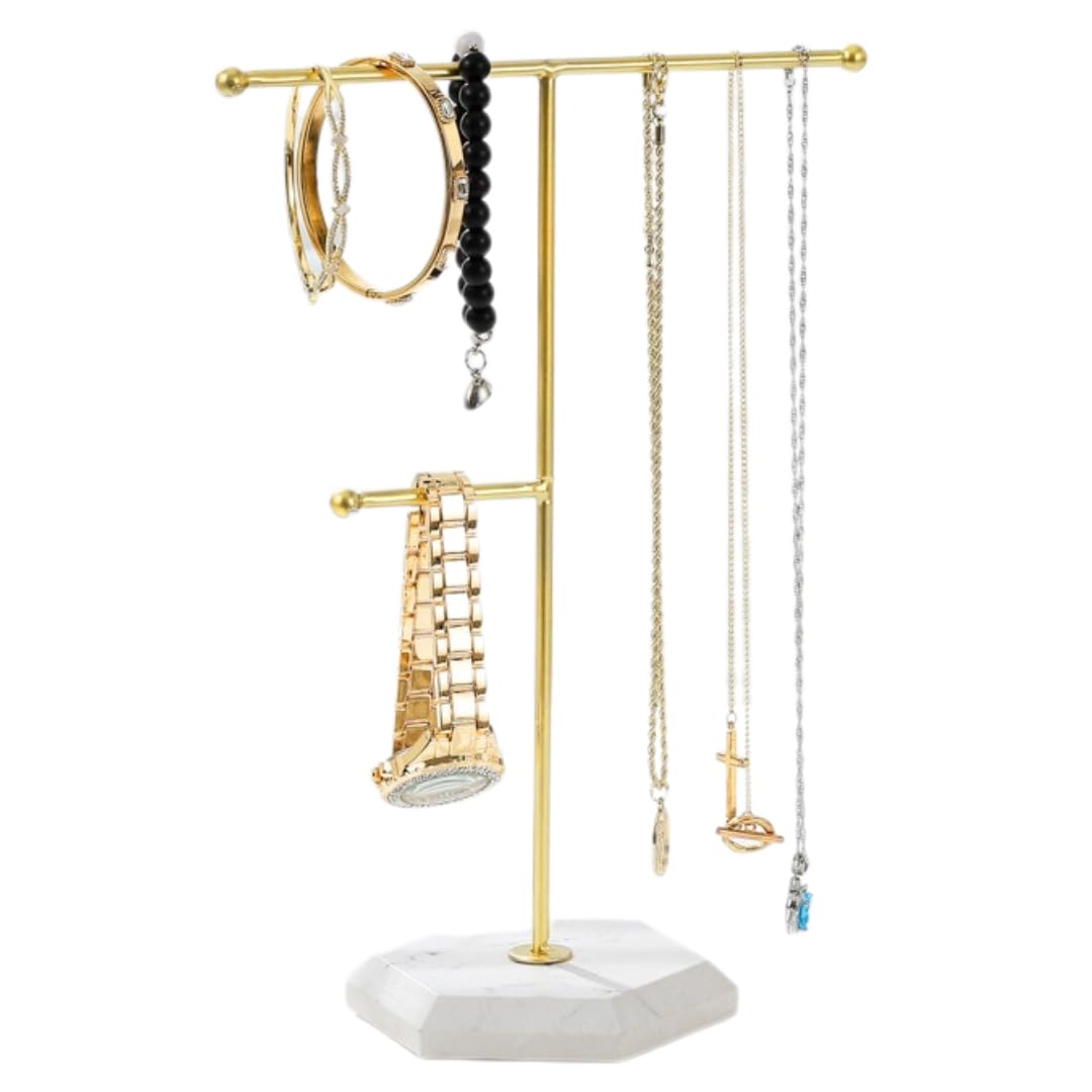 ジュエリーオーガナイザースタンド 3段ネックレスツリーホルダー 高さ調節可能 ジュエリーイヤリングディスプレイタワー ジュエリースタンドオーガナイザー ジュエリーオーガナイザースタンド