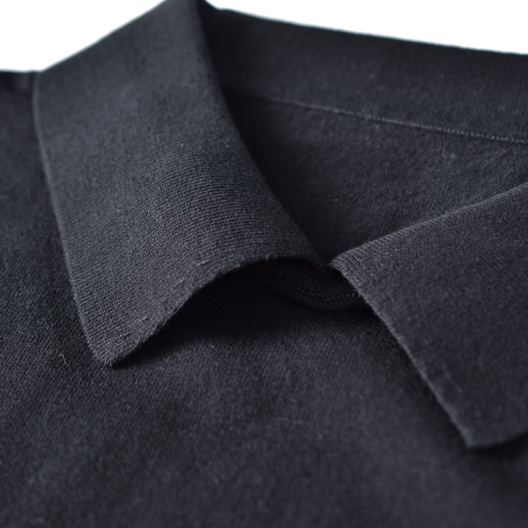 prit プリット ツイストコットン5分袖ワイドスキッパー・クロ【送料無料】