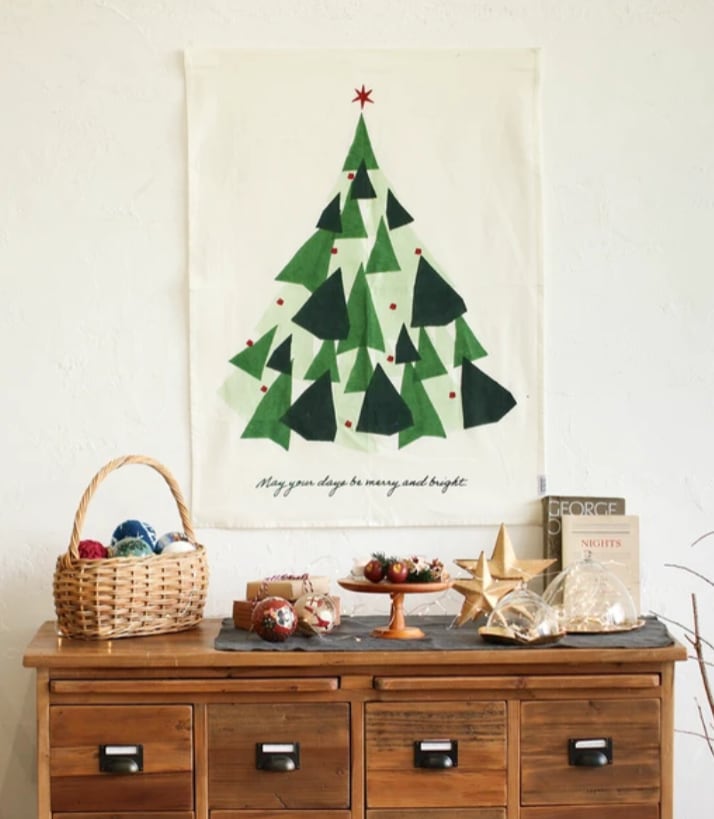 クリスマス タペストリー ツリー w600×h800mm