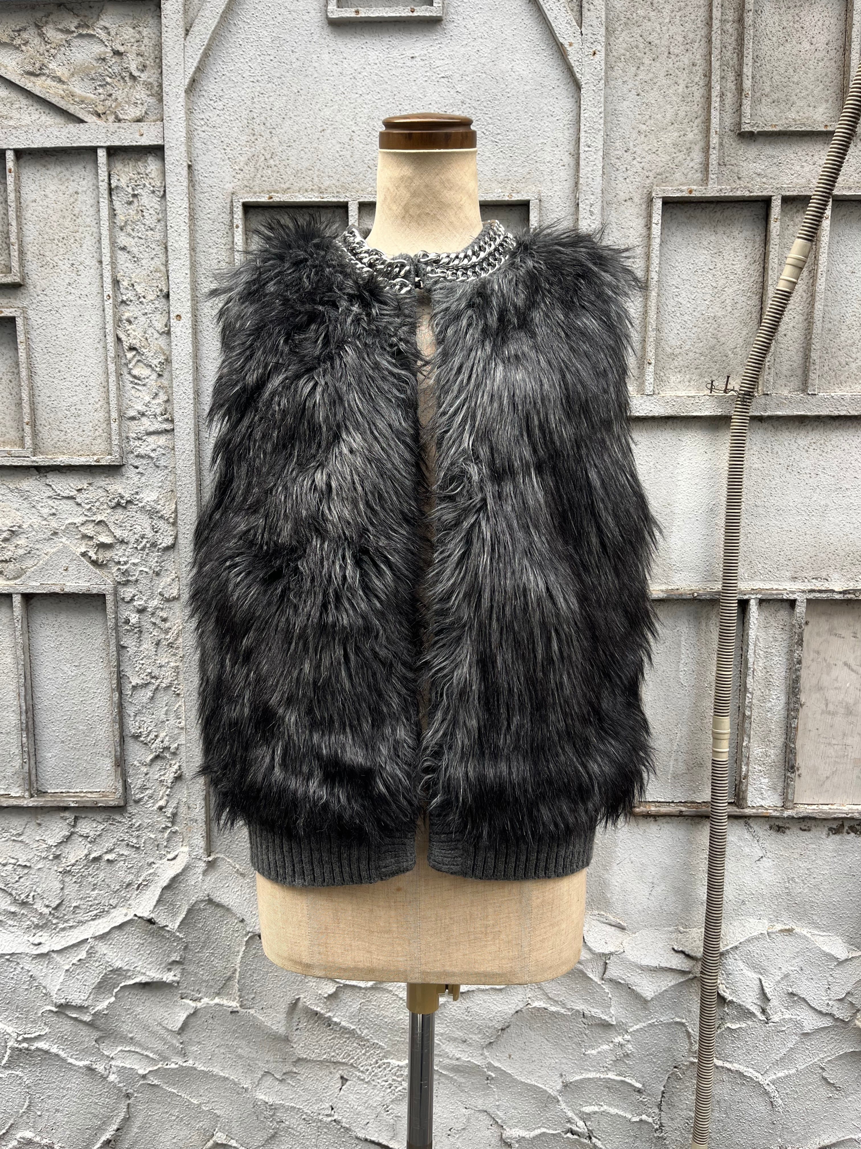 "MICHAEL KORS" fur knit design vest