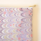 墨流しポーチ 〔月のかけら〕銀糸