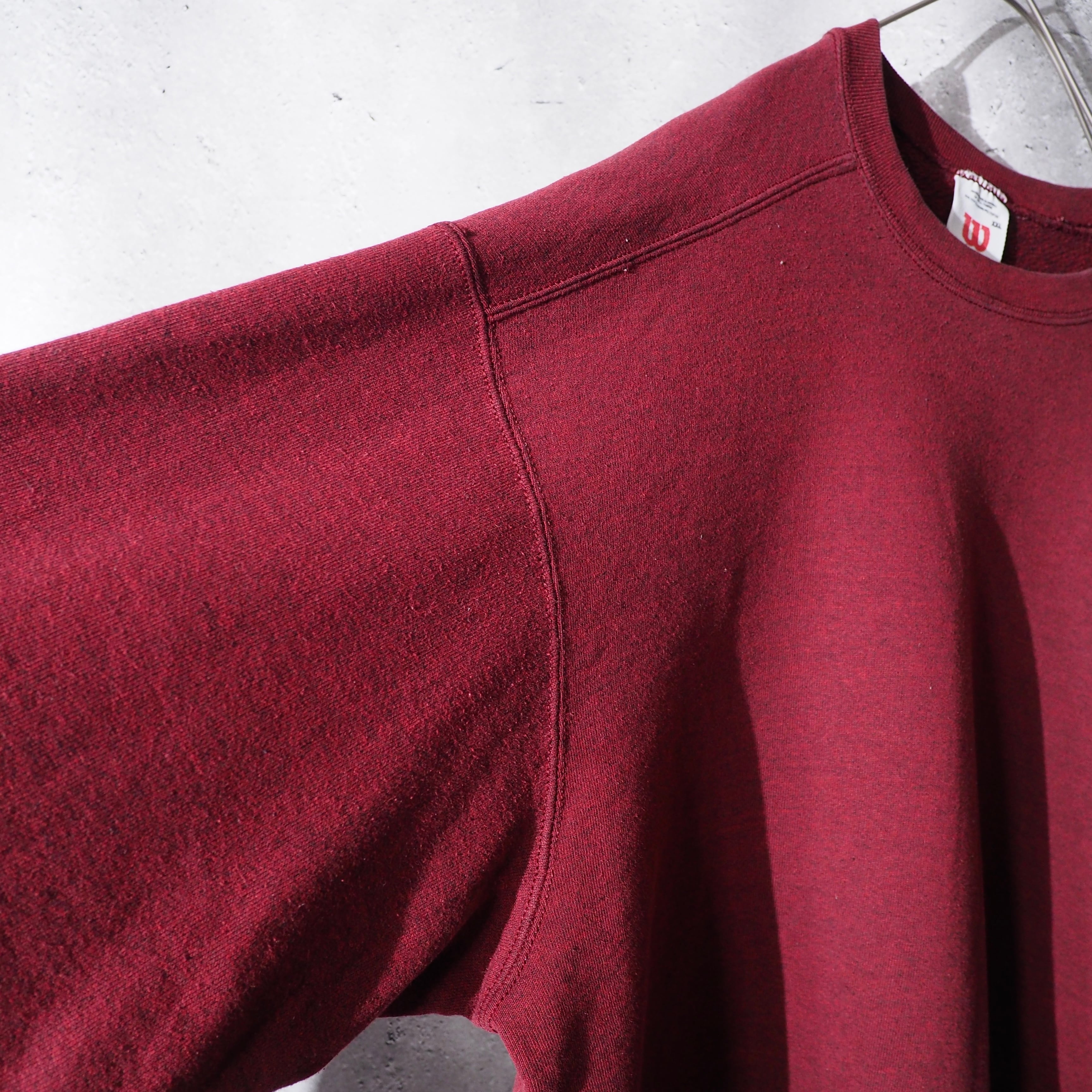 " Wilson " Beautiful Dark Bordeaux Piece Dyeing Over silhouette sweat shirt