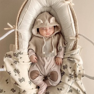 【BABY】韓国風　ナチュラルリブロンパース