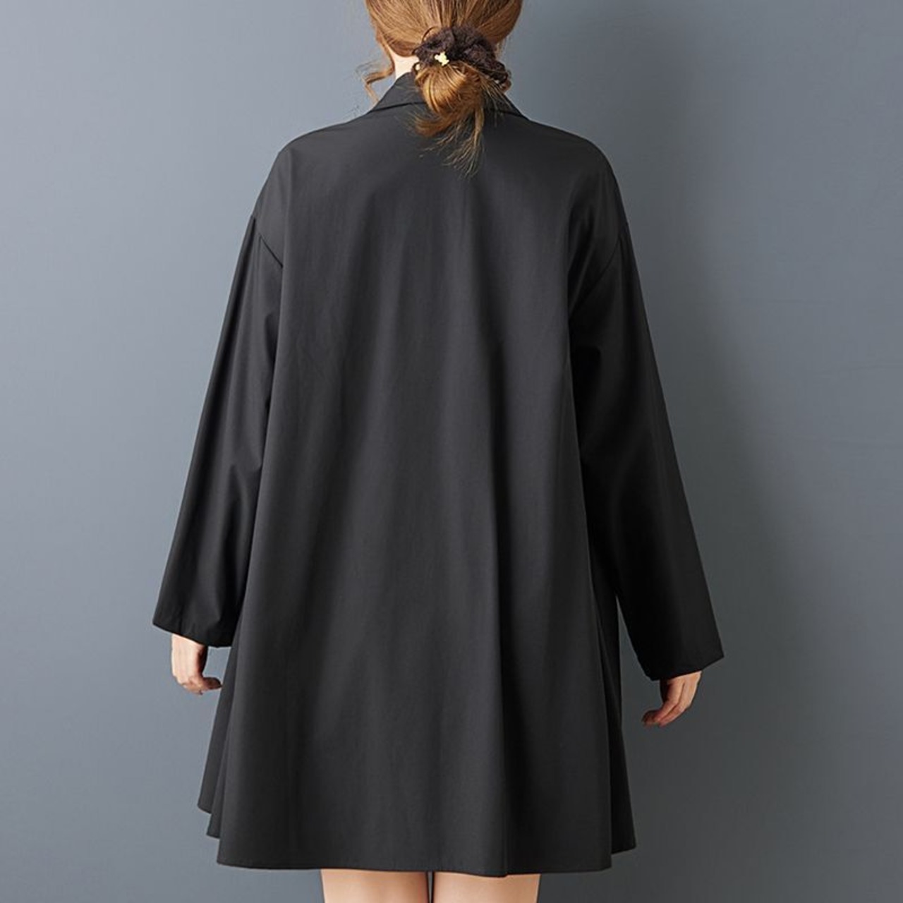 変形 ギャザー シャツ  00083