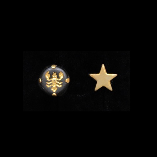 Zodiac sign & star earrings: Cancer