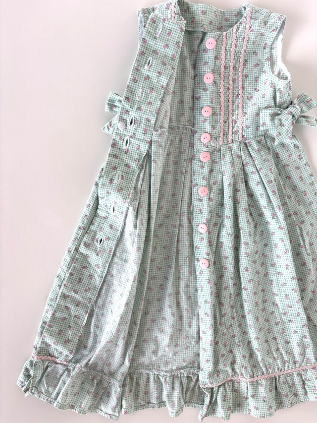 【5-6T相当・vintage】小花柄dress