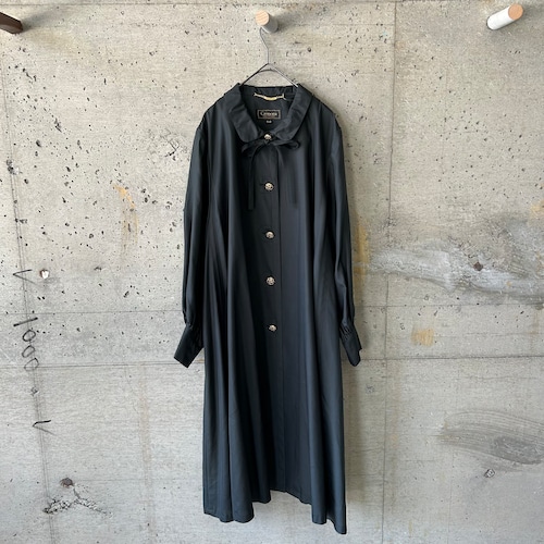 black silk long coat