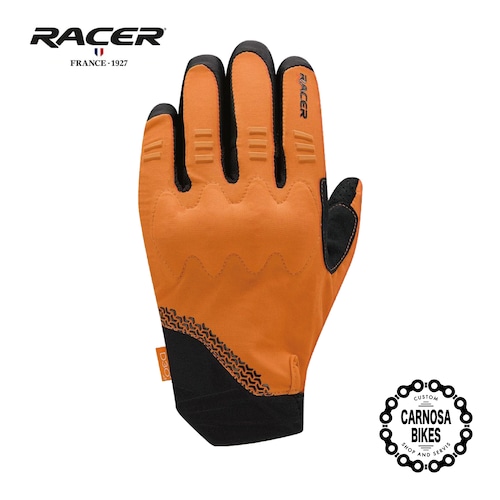 【RACER】ROCK 3 [ロックスリー] 大人用グローブ  D3O Black/Orange