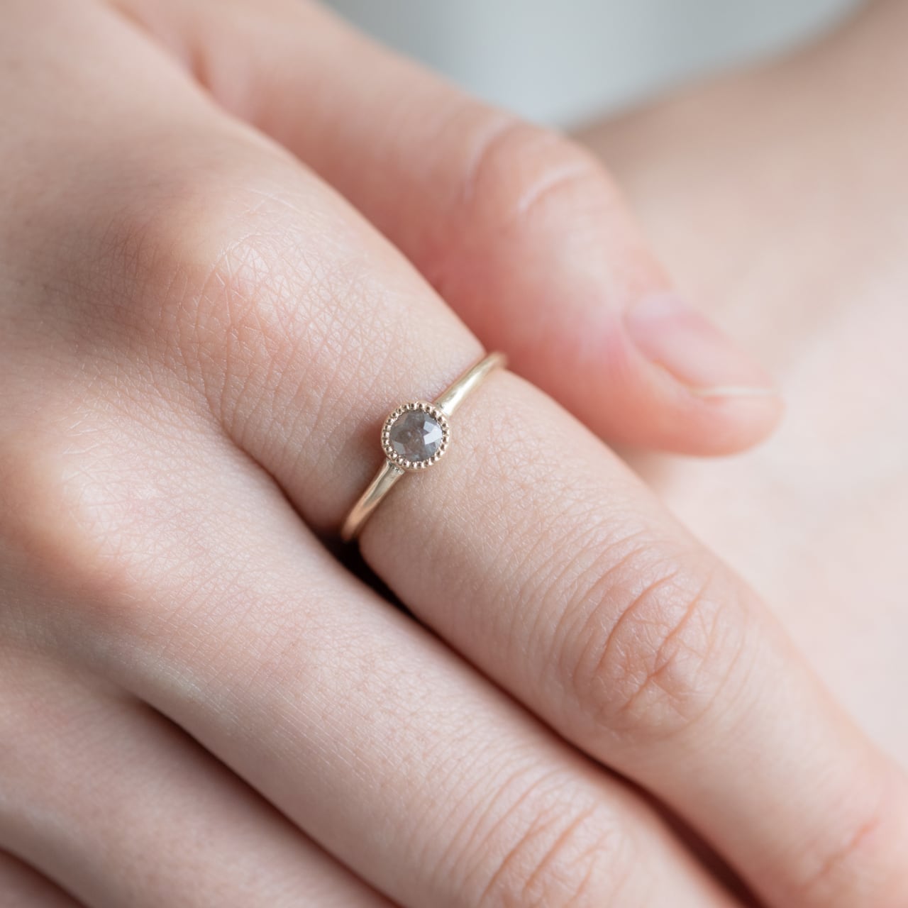 atelier plow ローズカットダイヤモンドリング K10イエローゴールド ローズカットダイヤモンドリング | atelier plow online shop