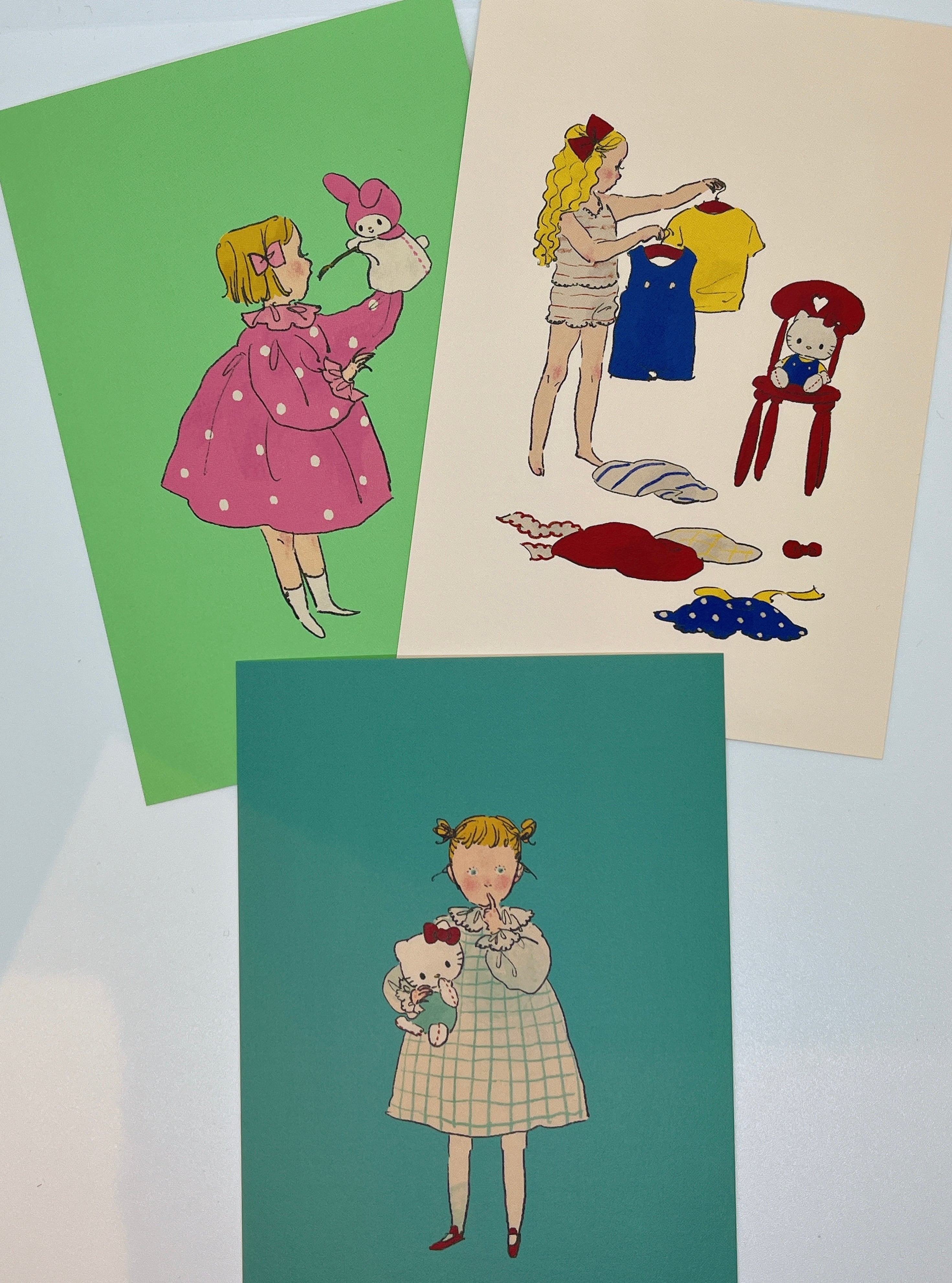 ポストカード｜【くらはしれい×サンリオ】マイメロ（パペット）/キティ