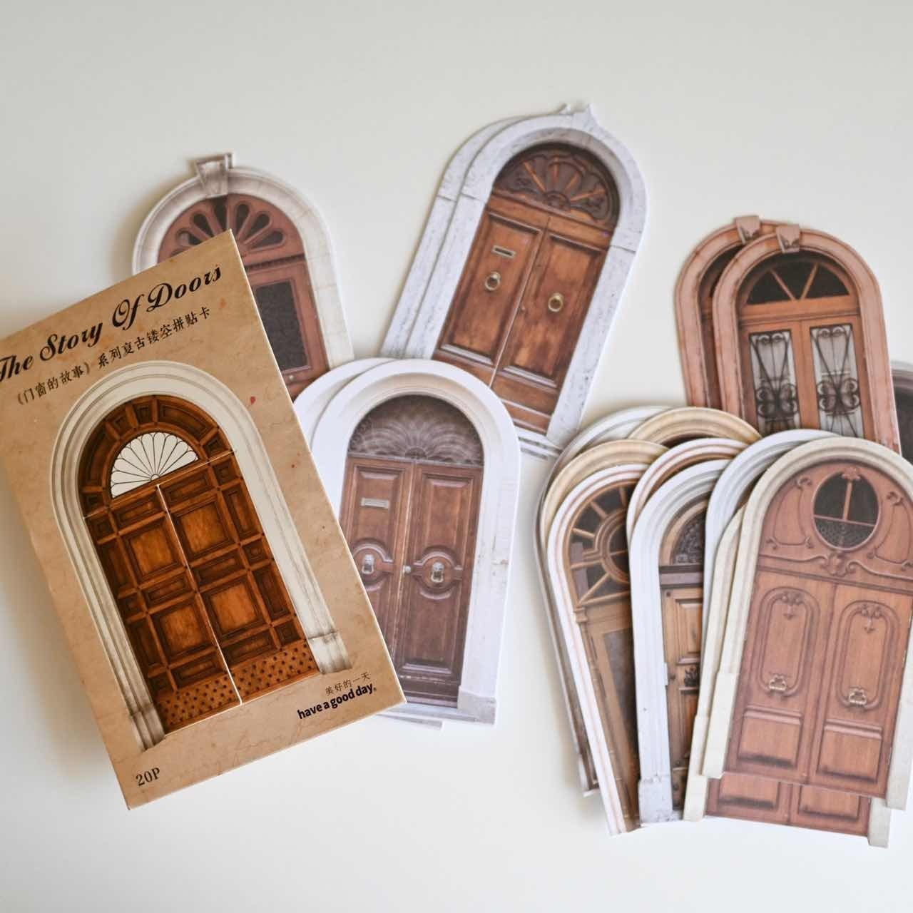 完売 】The Story Of Doors ドア型カードセット 20枚入｜イラスト