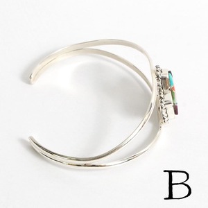 【INDIAN JEWELRY インディアンジュエリー】Navajo Multi color star bangle James Maygoats ナバホ マルチカラーバングル ジェームス・メイゴート作