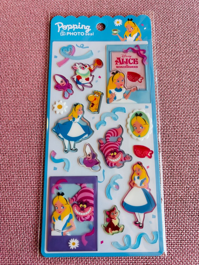ディズニー 　不思議の国のアリス　ポッピングフォトシール　X03