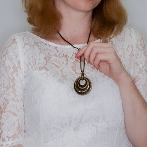 Zinc Alloy Circle Pendant Necklace / ジンク アロイ サークル ペンダント ネックレス