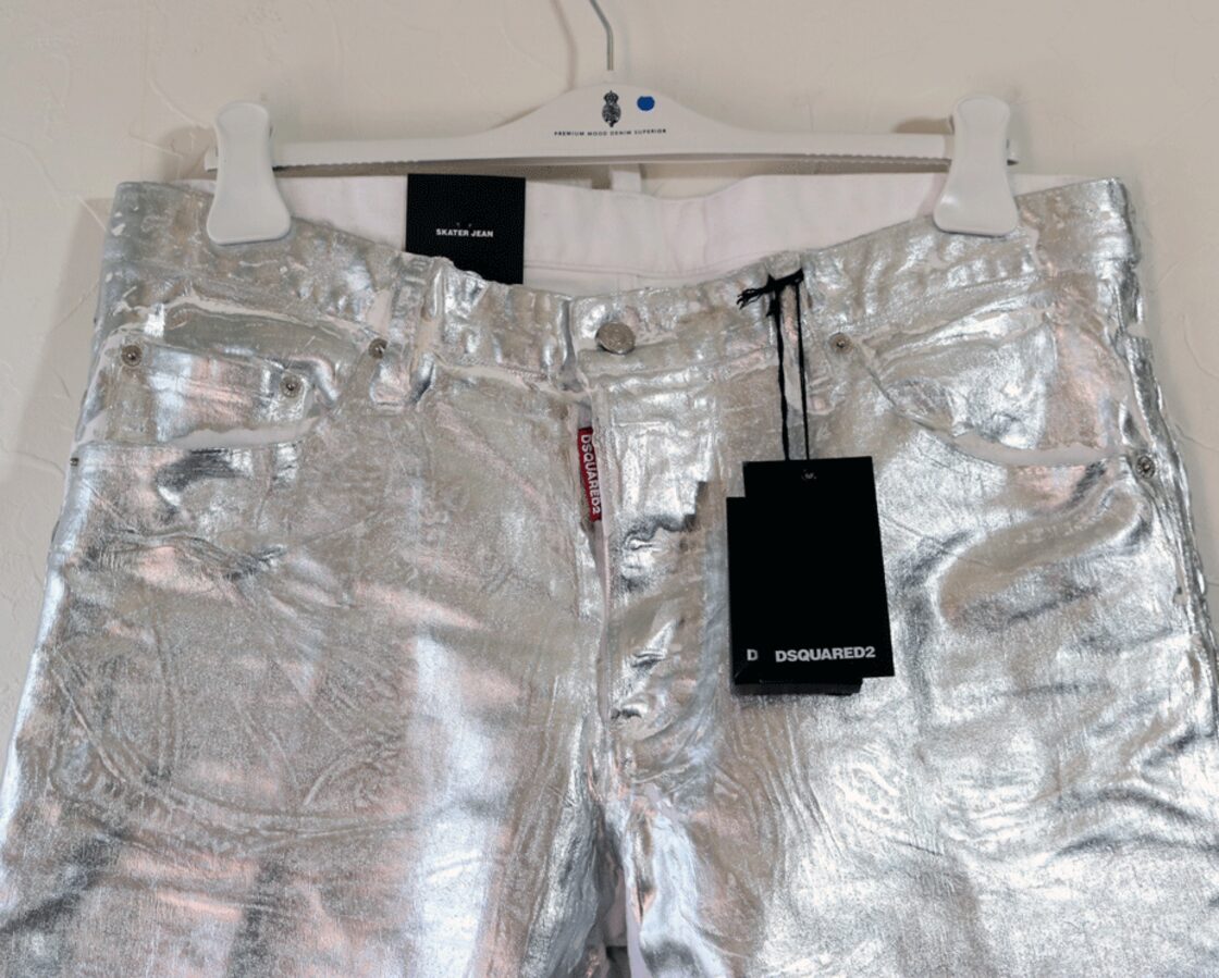 【おまけ付】 ディースクエアード シルバーコーティングデニム DSQUARED2 パンツ