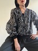 1980s Vintage Metallic Sheer Design Top
