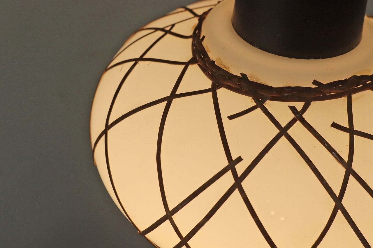 レトロ ペンダントランプ ライト 吊り下げ 照明 竹細工 シェード