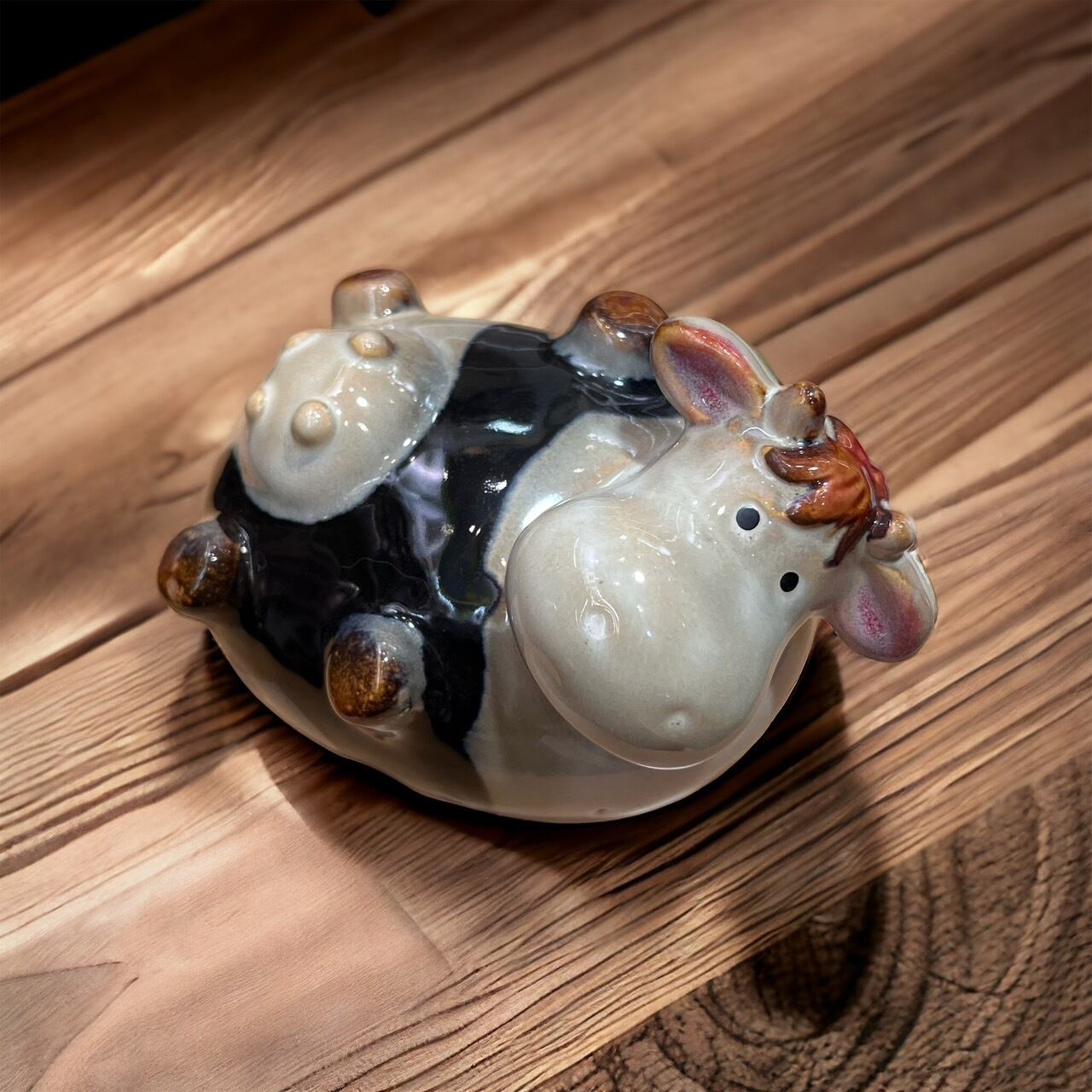 匿名配送牛置物アンティークオブジェレトロ動物