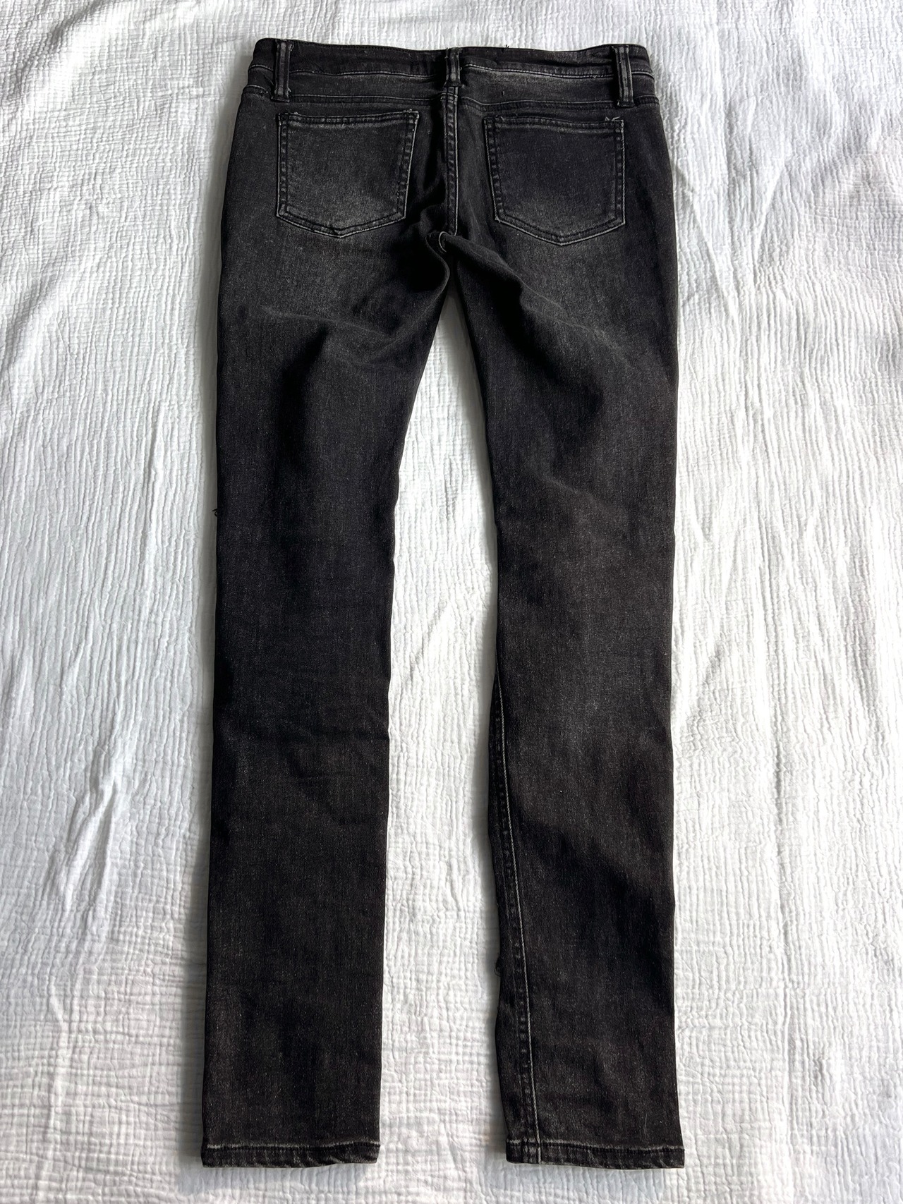 "GLAD NEWS" Destroyed Black Skinny