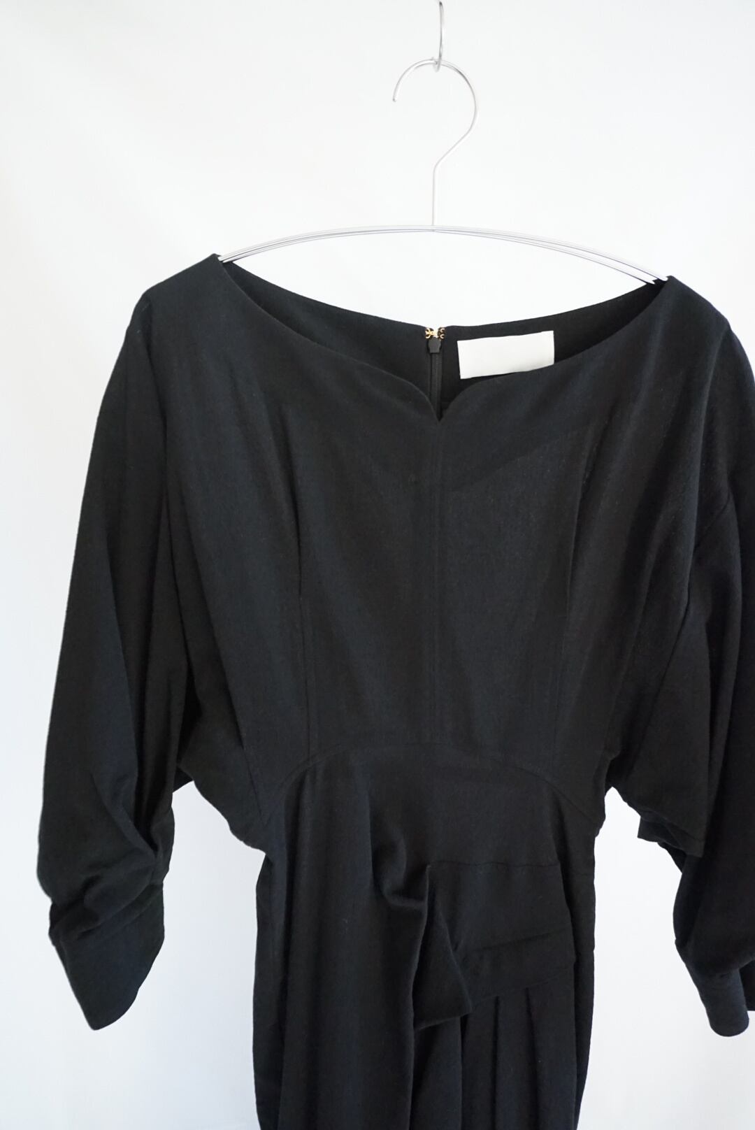 マメクロゴウチCrepe Wide Neck Classic Dress Mame】Crepe Wide Neck Classic Dress