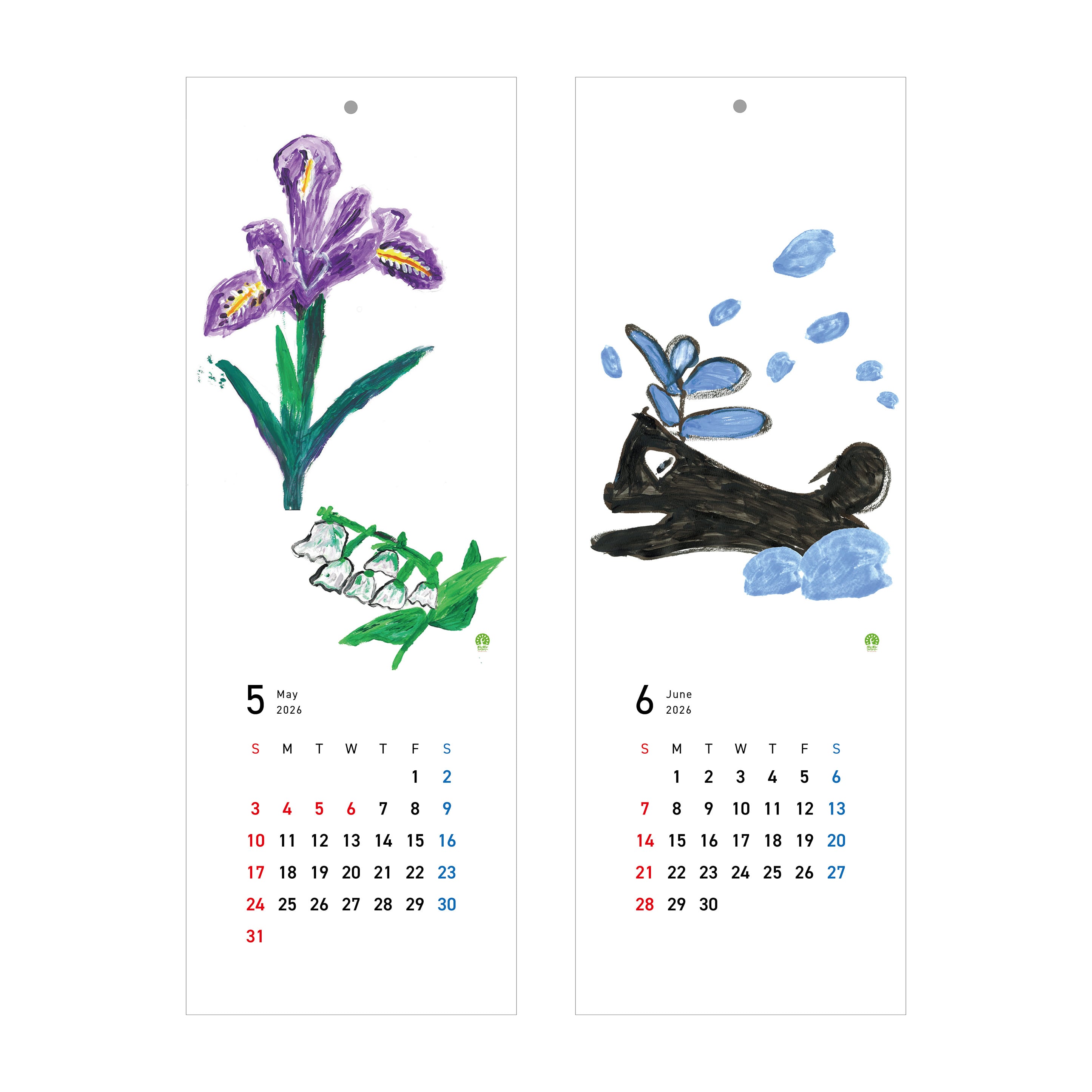 ARTIST CALENDAR 2026 スリムカレンダーA4 | ondo plus