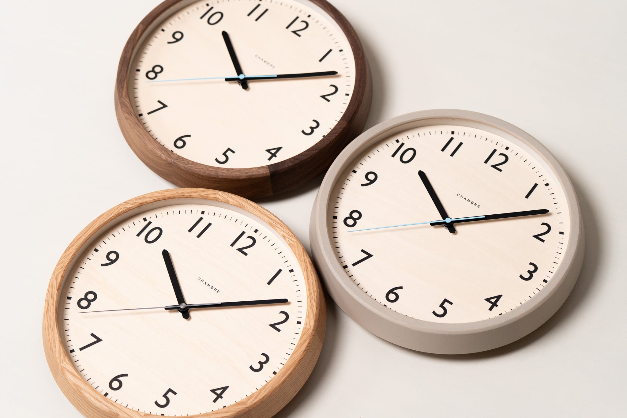 電波時計 DROP CLOCK WARM GRAY -renewal- | シャンブル【CHAMBRE】by