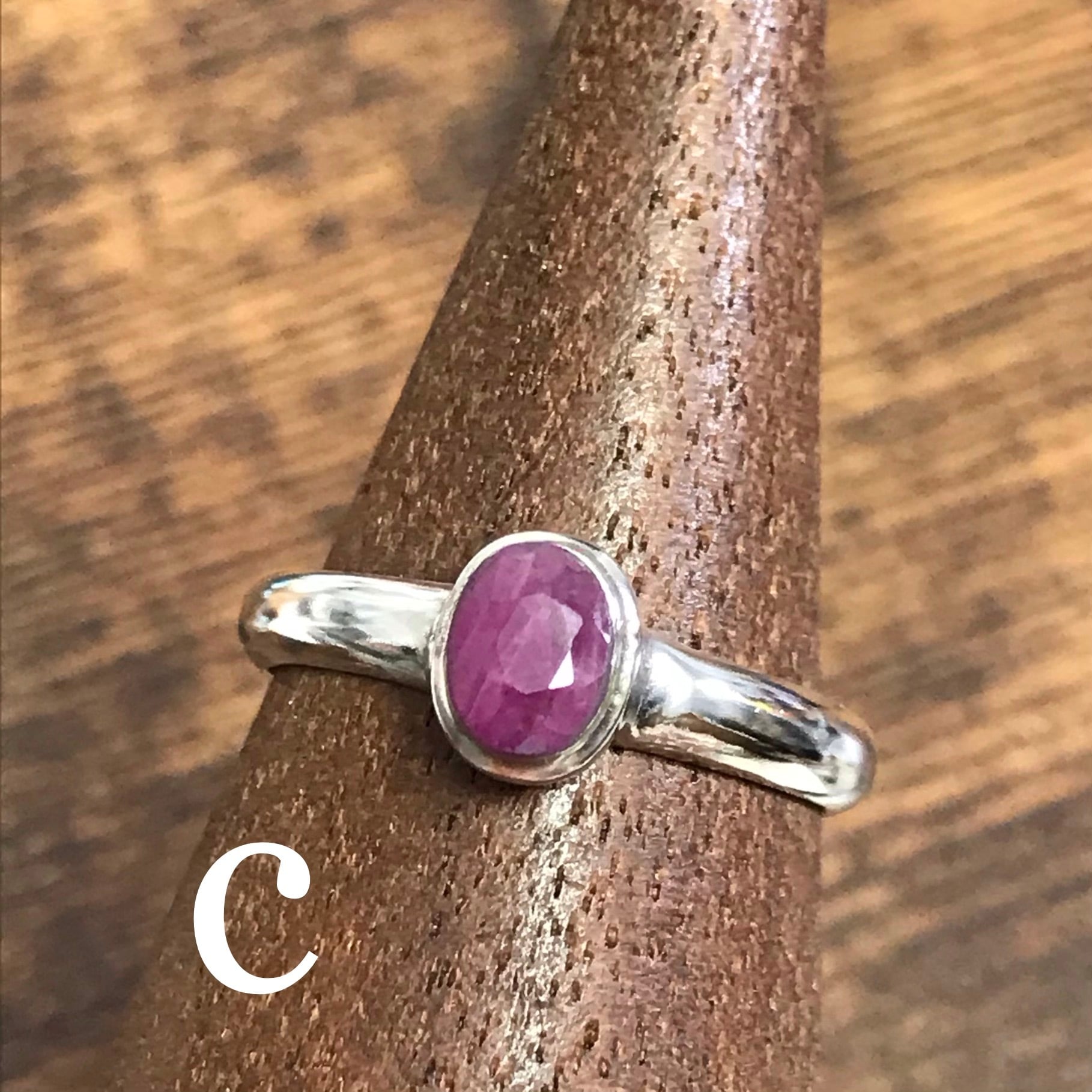 スターリングシルバー STERLING SILVER 天然石 ルビー Ruby-