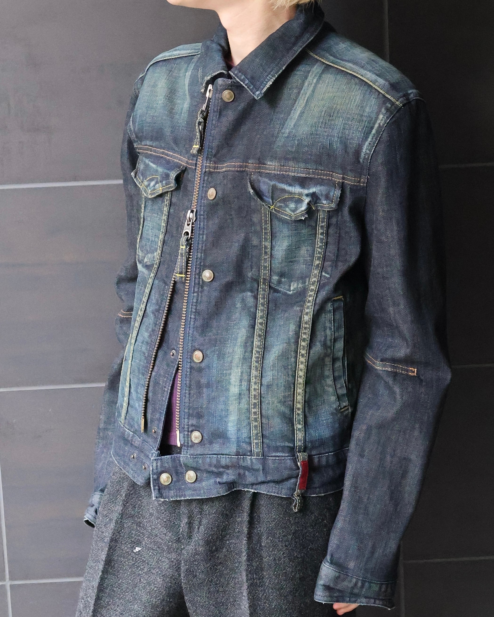 トップス marithe francois girbaud Zip Up Jacket MARITHE FRANCOIS GIRBAUD】zip up denim jacket | blendmarket