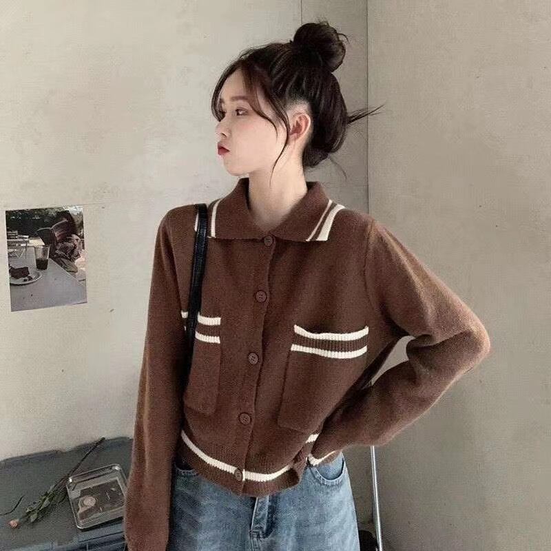 ラインカーディガン