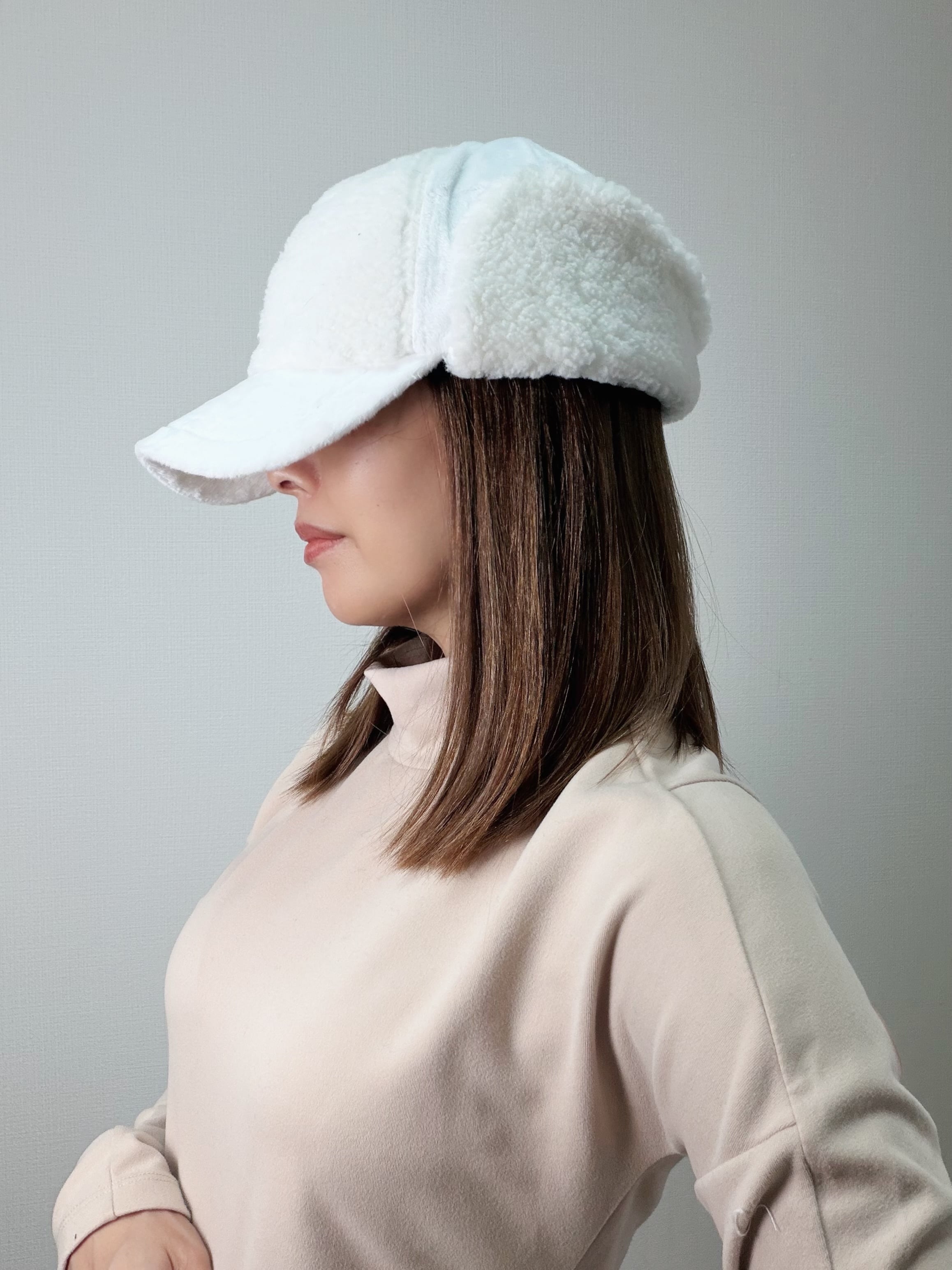 ✳︎即納✳︎Winter Sherpa Golf Cap（White / Black） | cerva