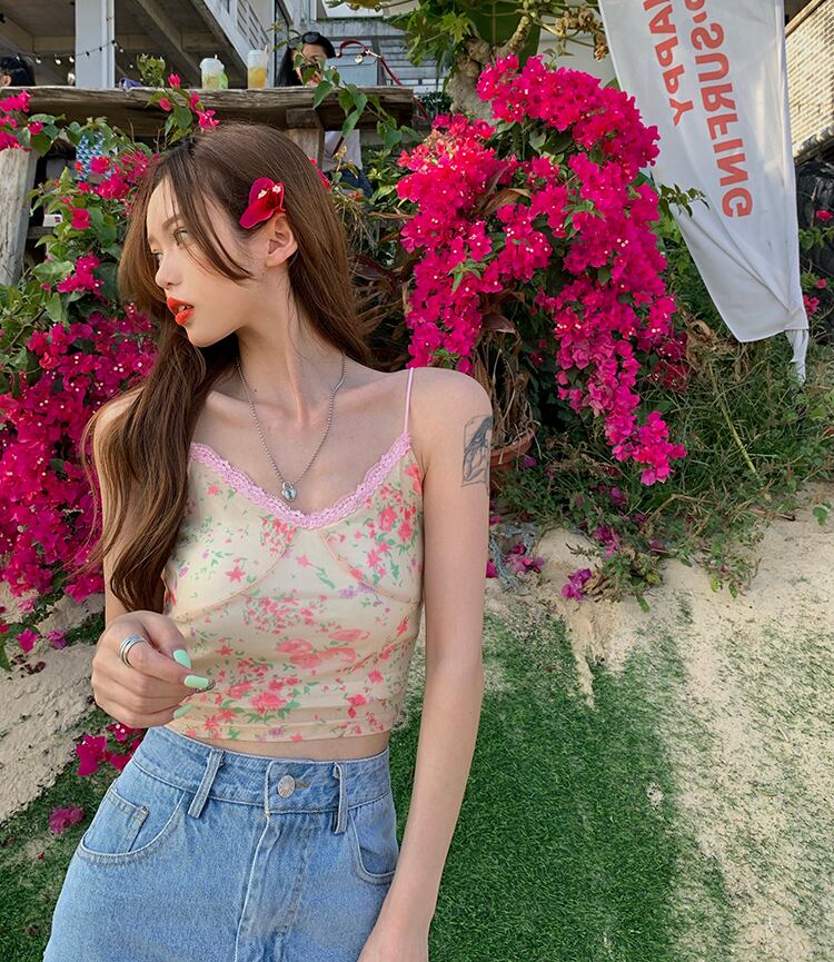 フローラルサマーレースショートジャケット 夏物 花柄 ピュア ブラックストロベリース64362462413