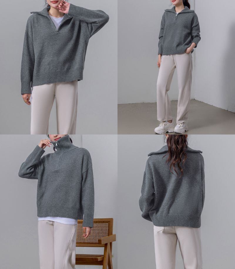 宅配便】ハーフジップニット／tops2168 | DAY CLOSET｜ レディース