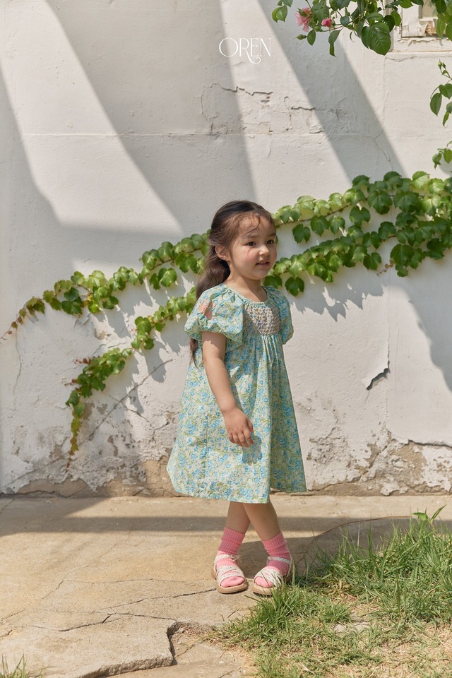 【6/11〆予約】<OREN>  Solara smocking dress