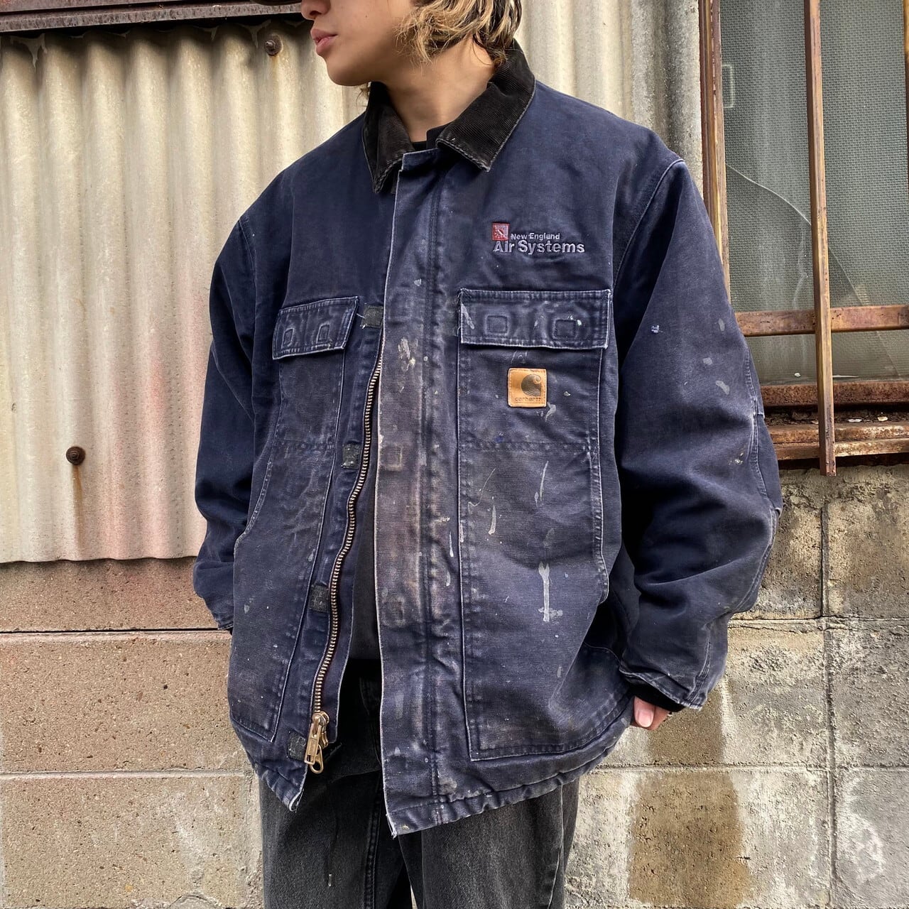雰囲気系 ビッグサイズ Carhartt カーハート 企業ロゴ刺繍 