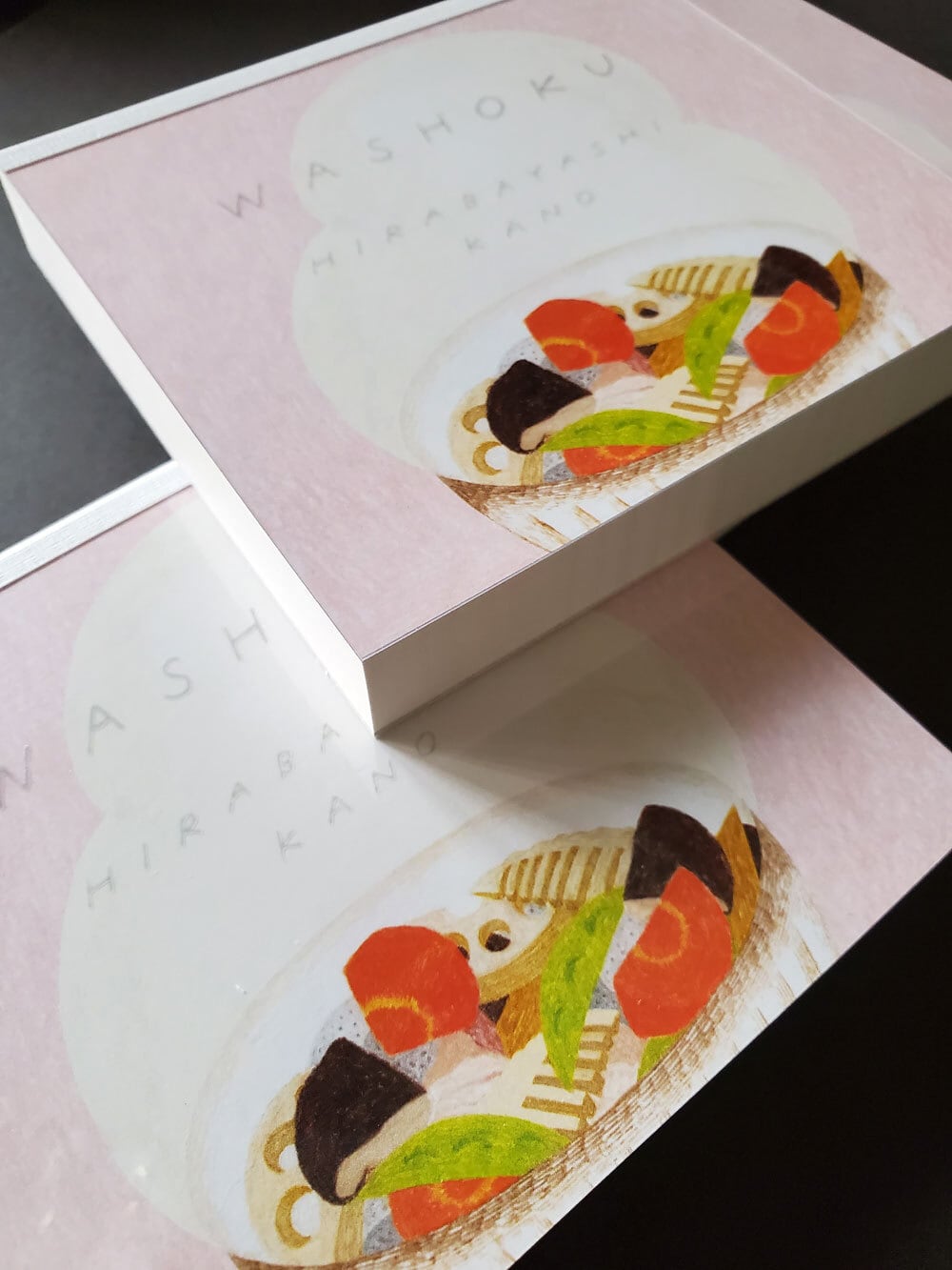 平林香乃 メモ帳 ブロックメモ WASHOKU 和食 | hacohalu 紙雑貨・文具