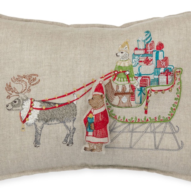 【Coral&Tusk】クッションカバー Santa's Sleigh