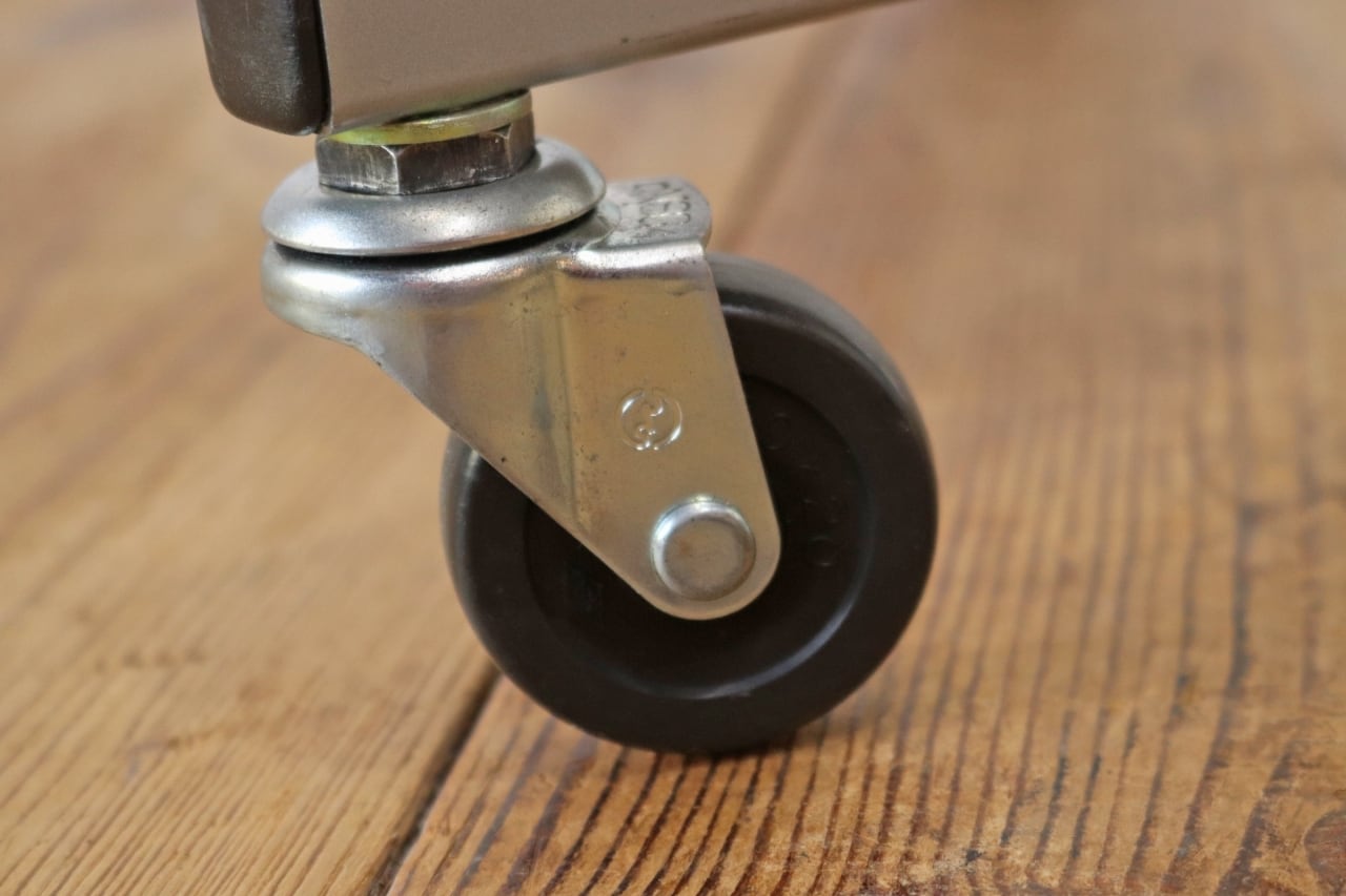 レトロ キャスターチェア 回転椅子 昇降 リクライニング 学校 合皮