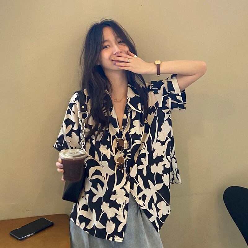 美品】DOLCE&GABBANA シフォンブラウス 花柄 長袖 Lサイズ