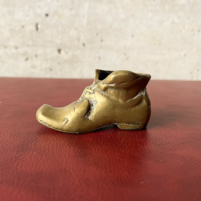 真鍮製ミニチュアブーツオブジェ