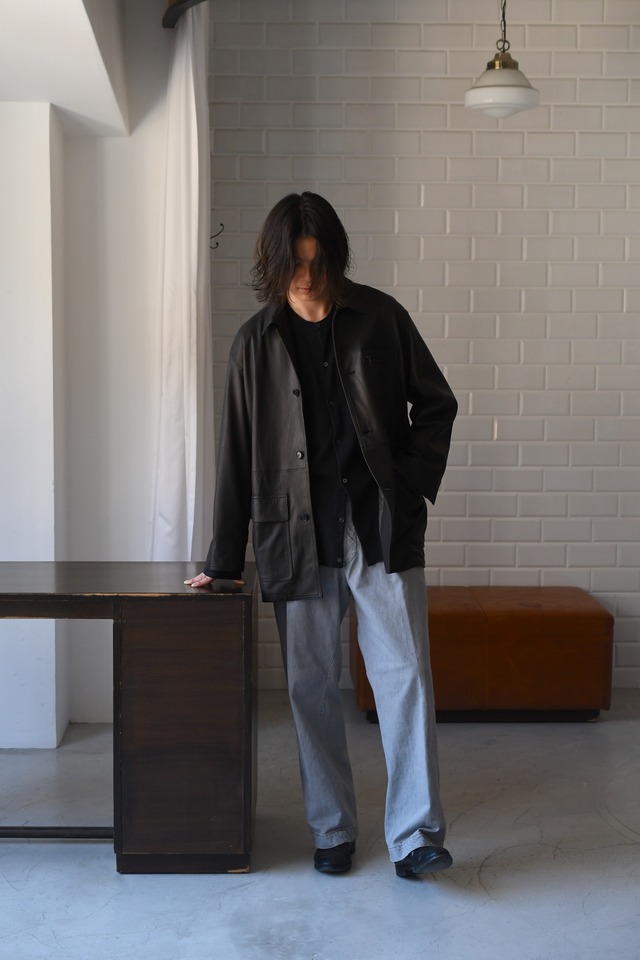 BISOWN / LUMB LEATHER HUNTING JACKET (BLACK)