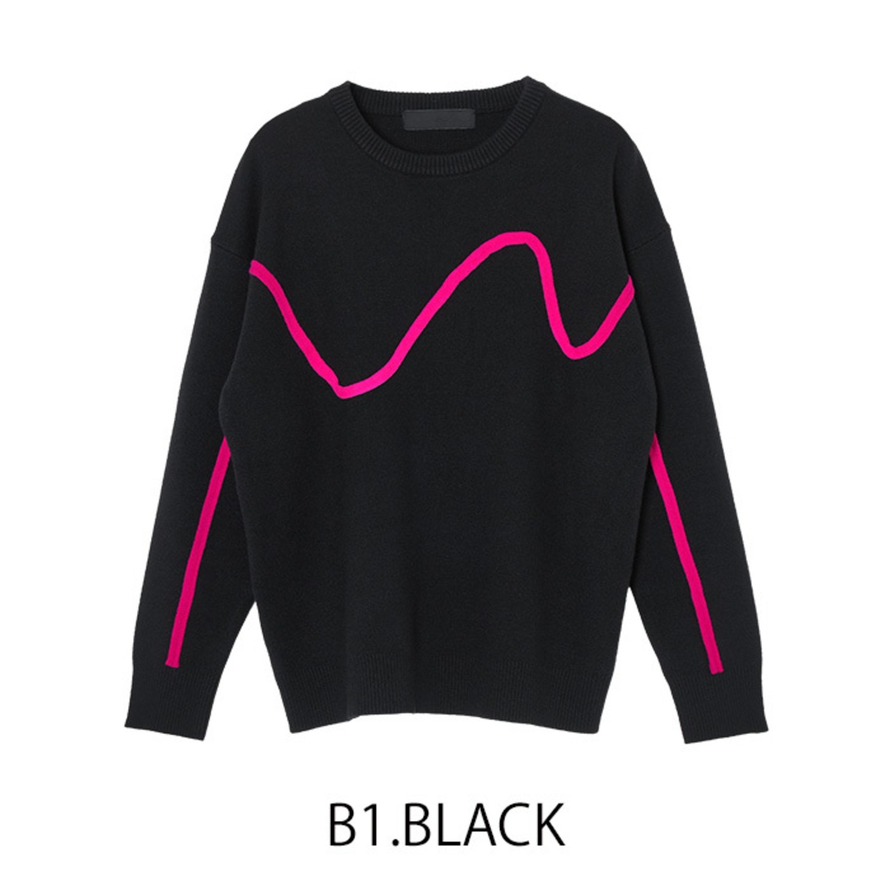 ミカーレミカーレ MICALLEMICALLE ラインアートニット