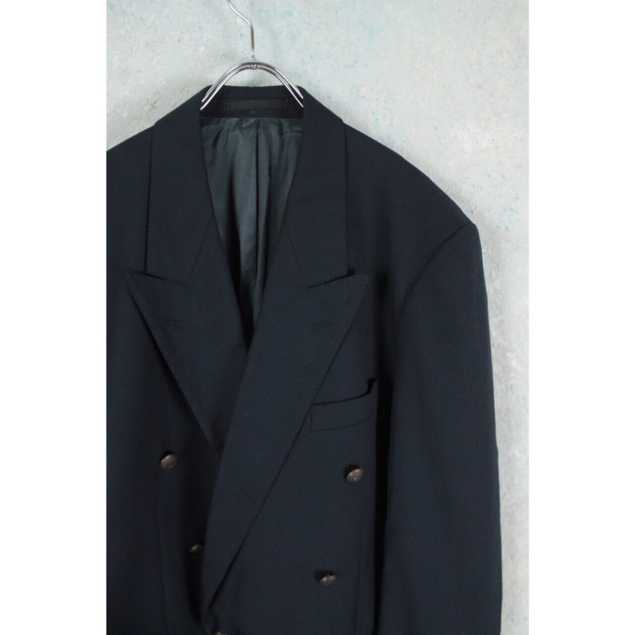 【SAINT LAURENT】 ダブルブレスト ピークドラペル ジャケット Yves Saint Laurent ダブルブレスト ピークドラペル テーラード